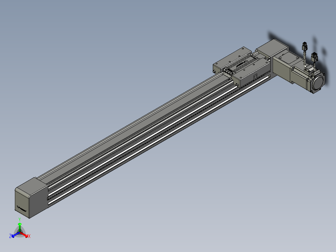 威洛博直线电机模组EB6-L140-S750-R-P40-MS3正等轴测图