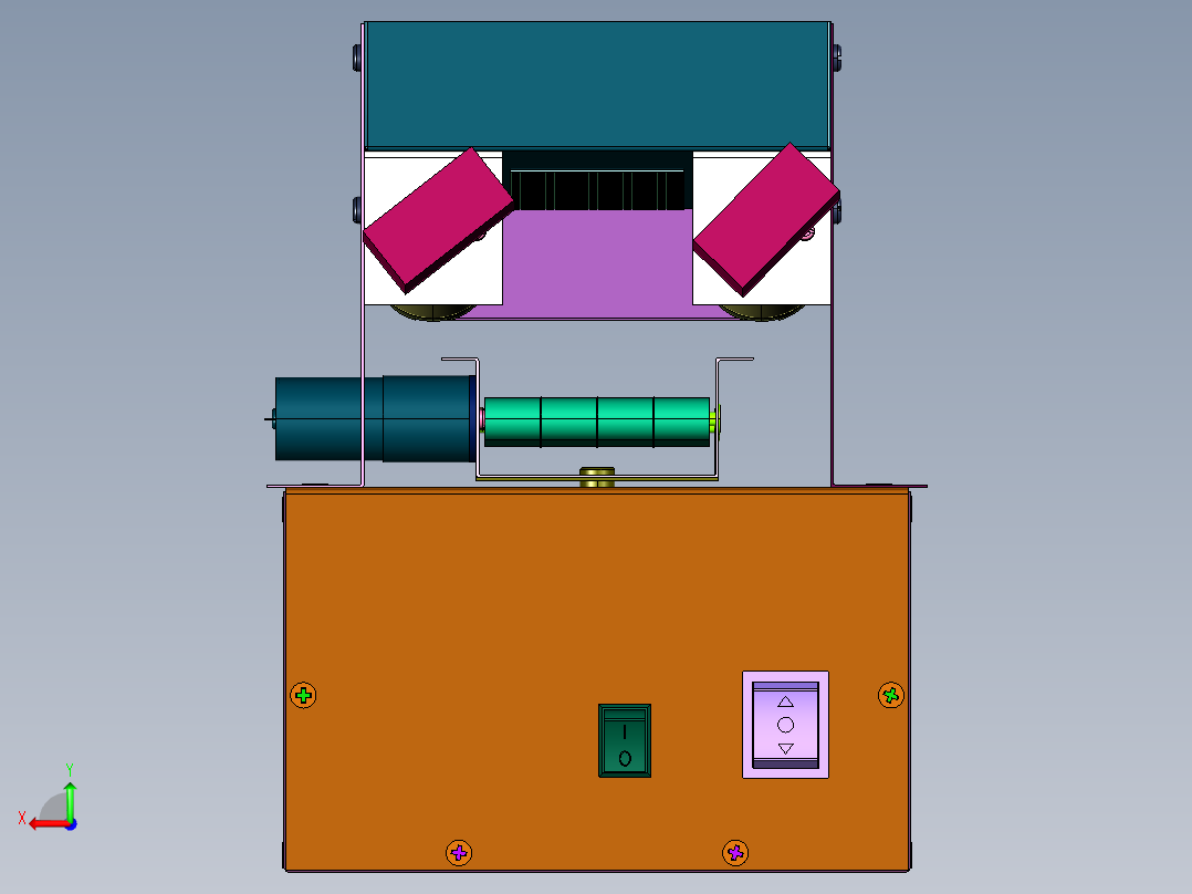 食品小型粉末震动筛后视图