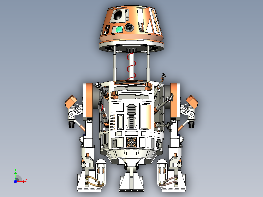 带配置器的R6T6机器人前视图
