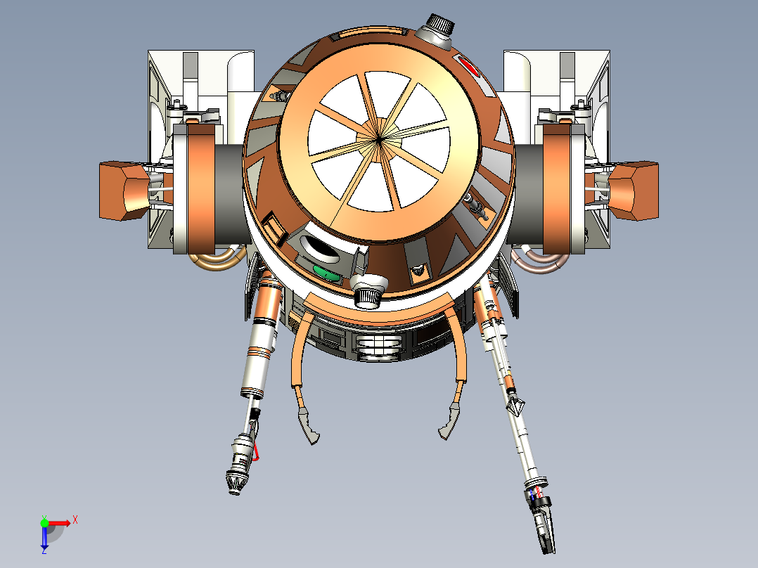 带配置器的R6T6机器人俯视图