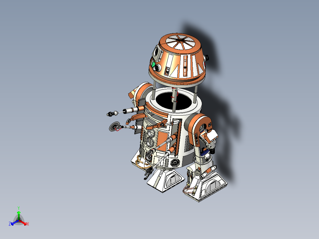 带配置器的R6T6机器人正等轴测图