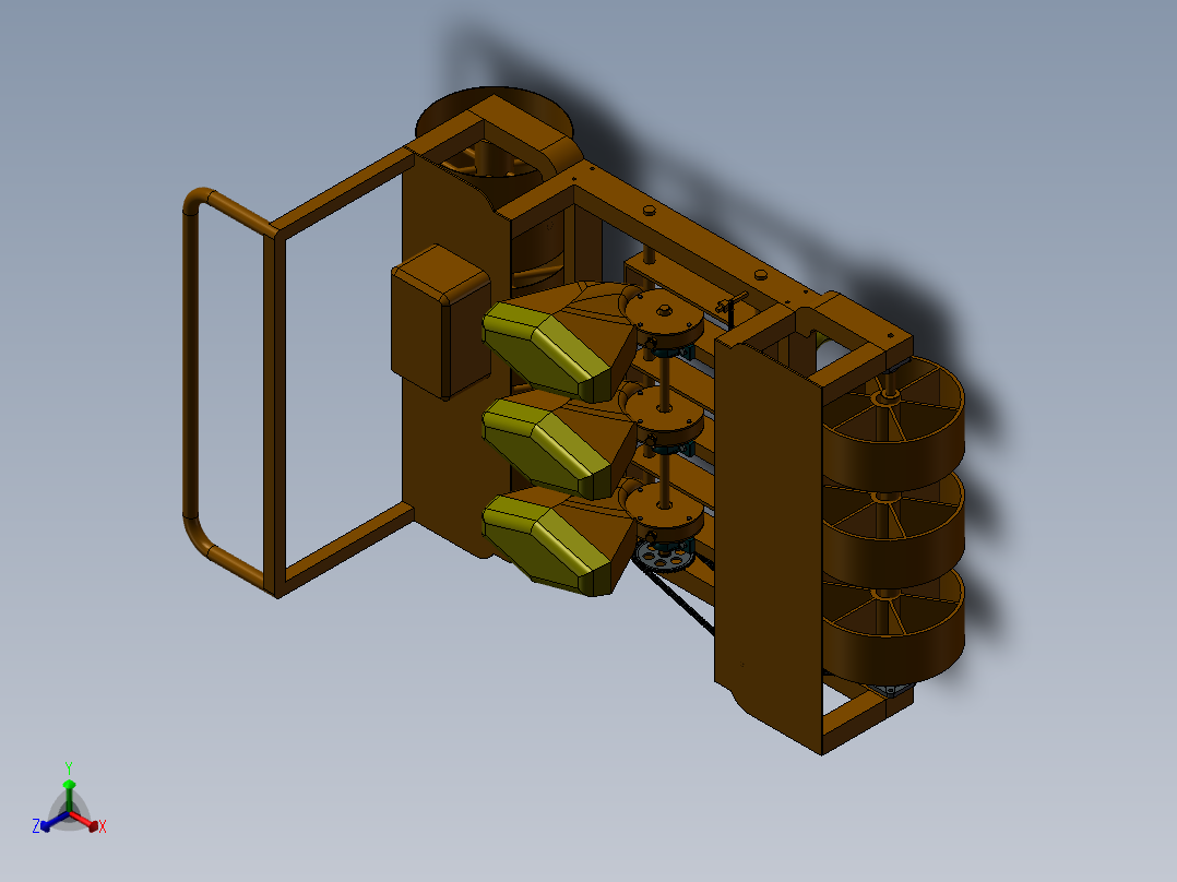 小型马铃薯播种机三维SW模型+CAD1281795===150正等轴测图
