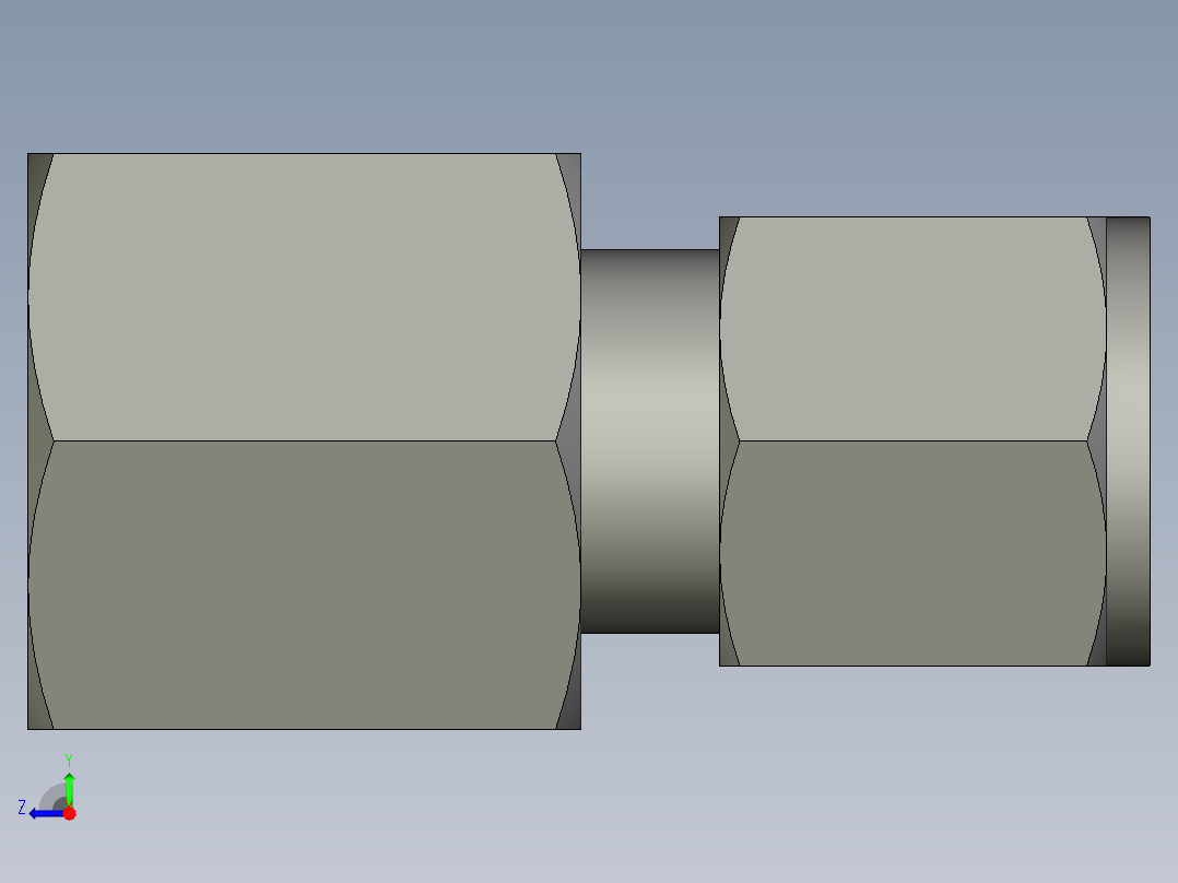 卡套式工业通用硬管接头8-8_gbu-s右视图