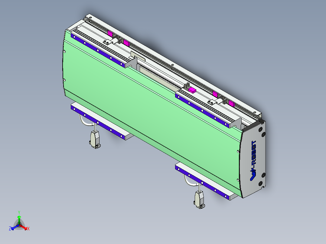 威洛博VL系列直线电机模组-2VL22H3-S150正等轴测图