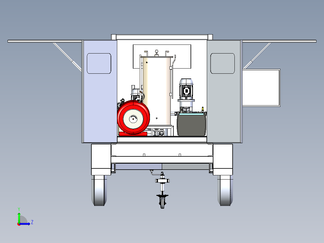 移动加油车三维模型左视图