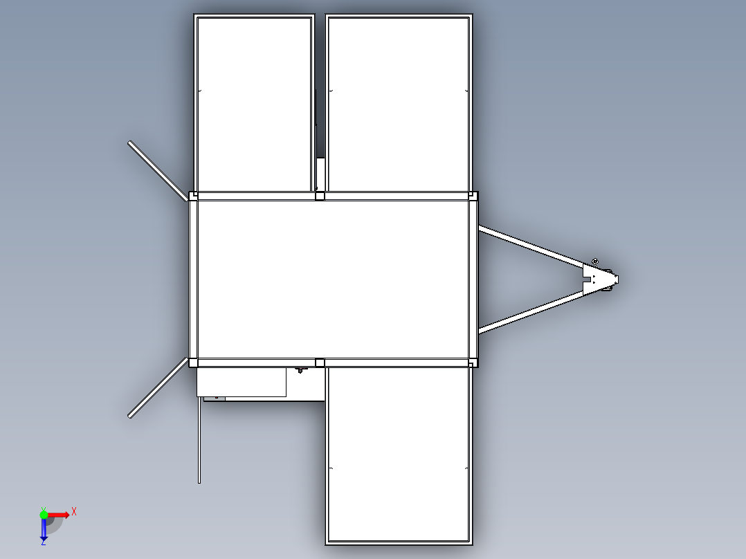 移动加油车三维模型俯视图