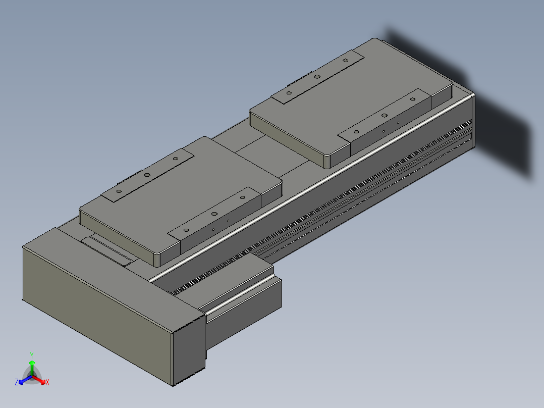 直线模组LHC14-S200-L设计图纸正等轴测图