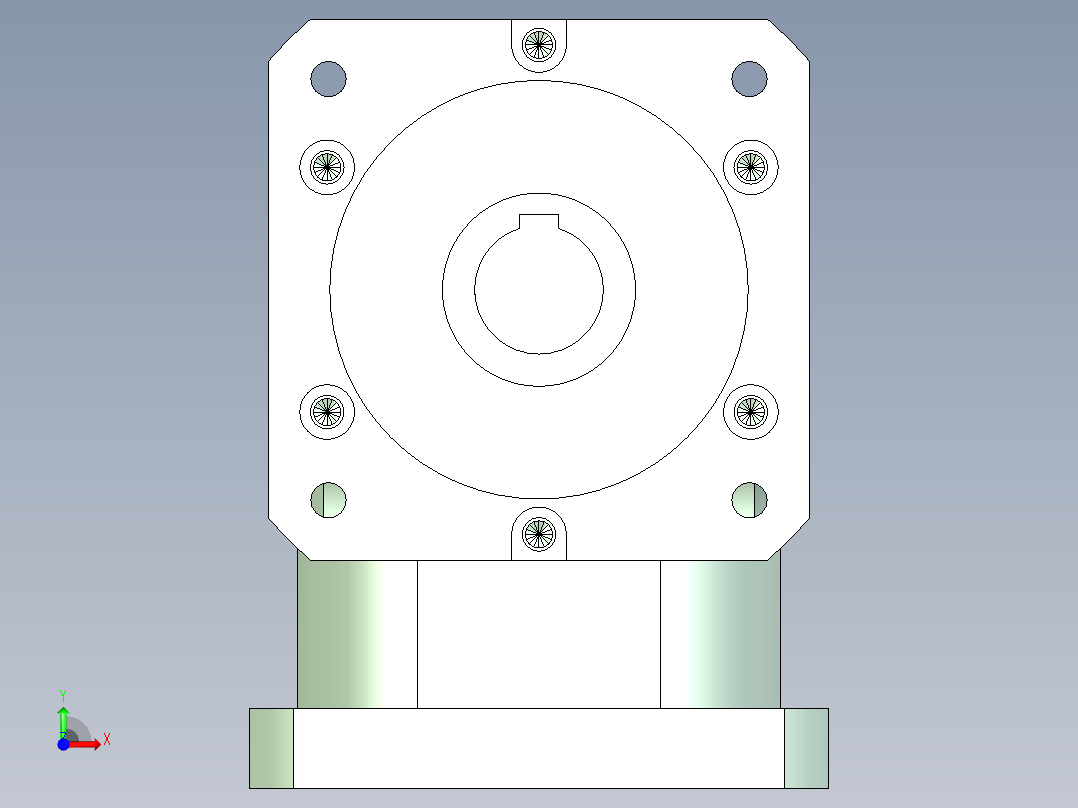 直齿孔ZPLF160-L3 35-114.3-200-M12.stp前视图