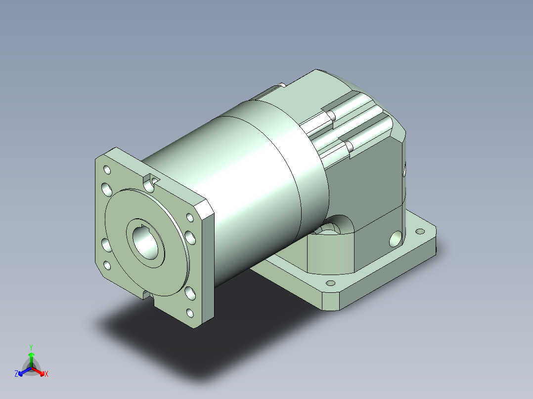 直齿孔ZPLF160-L3 35-114.3-200-M12.stp正等轴测图