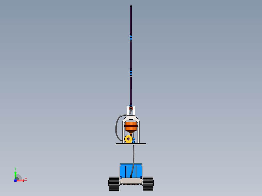深海采矿车sw18可编辑前视图