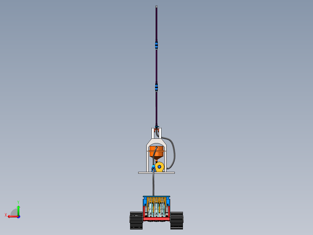 深海采矿车sw18可编辑后视图