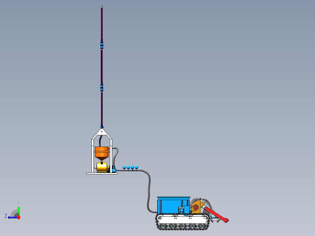 深海采矿车sw18可编辑右视图