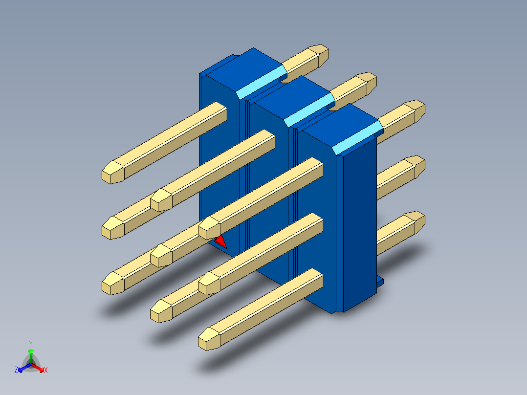 彩色公头100mil（2.54mm）系列-DS1021_blue_3x03p_100mil_Type1_rev1.0