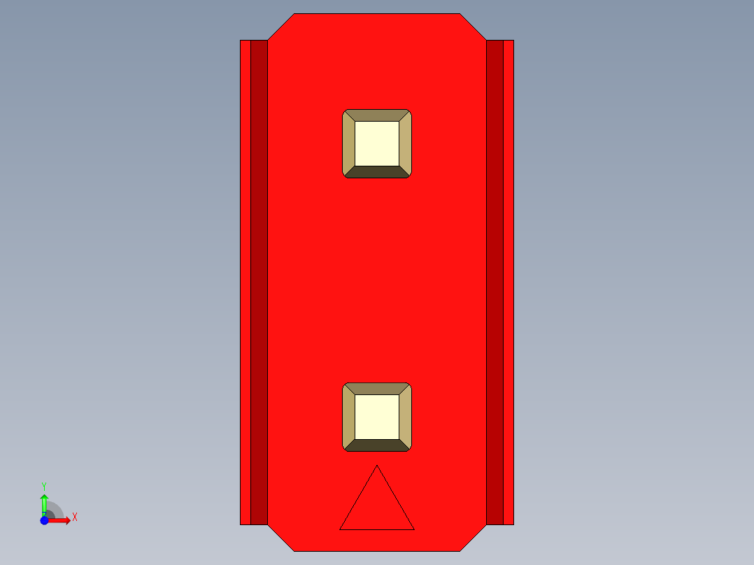 彩色公头100mil（2.54mm）系列-DS1021_red_2x01p_100mil_Type1_rev1.0前视图