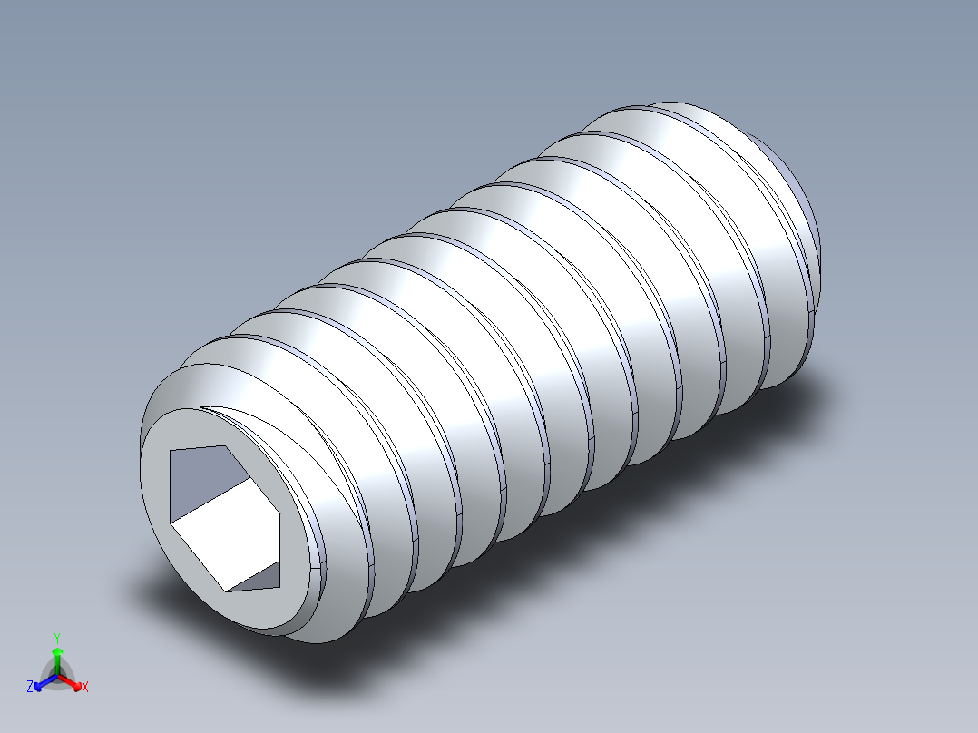 UNC 平头紧定螺钉-UNC SET SCREW 8-32 x0.375.STEP
