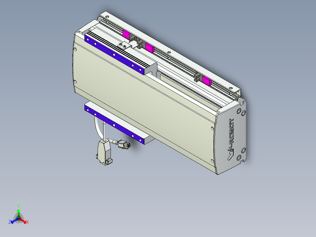 威洛博VL系列直线电机模组-VL14S2-S150正等轴测图