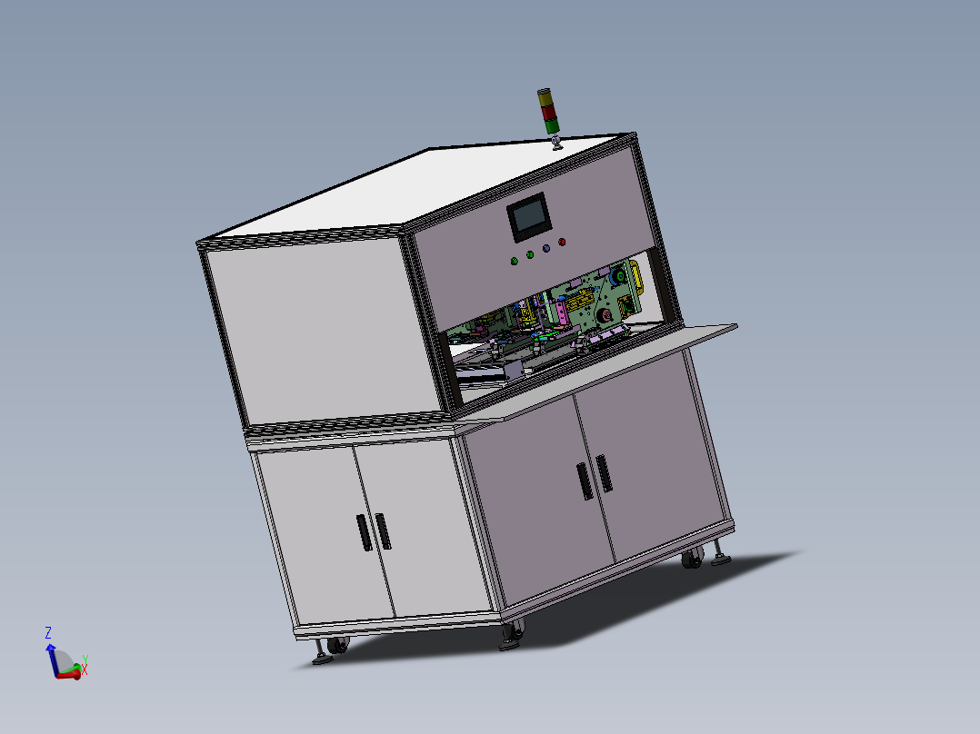 自动化四工位贴标机<span style='color: red'>3D</span>模型