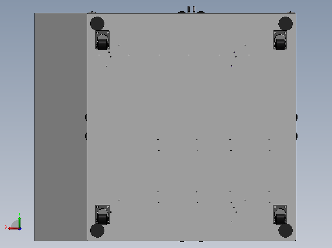 自动化四工位贴标机3D模型后视图