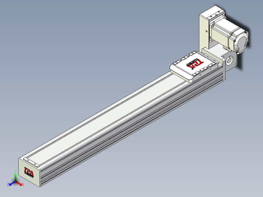 同步带全封闭直线模组TPA-HCB-85D-90-L550-RU-C-P20-N3正等轴测图