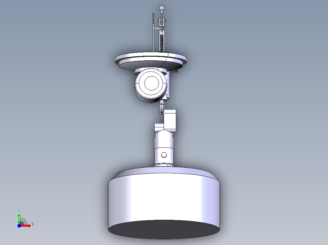 某轿车膜片弹簧离合器设计---操纵机构的设计【三维CATIA】前视图