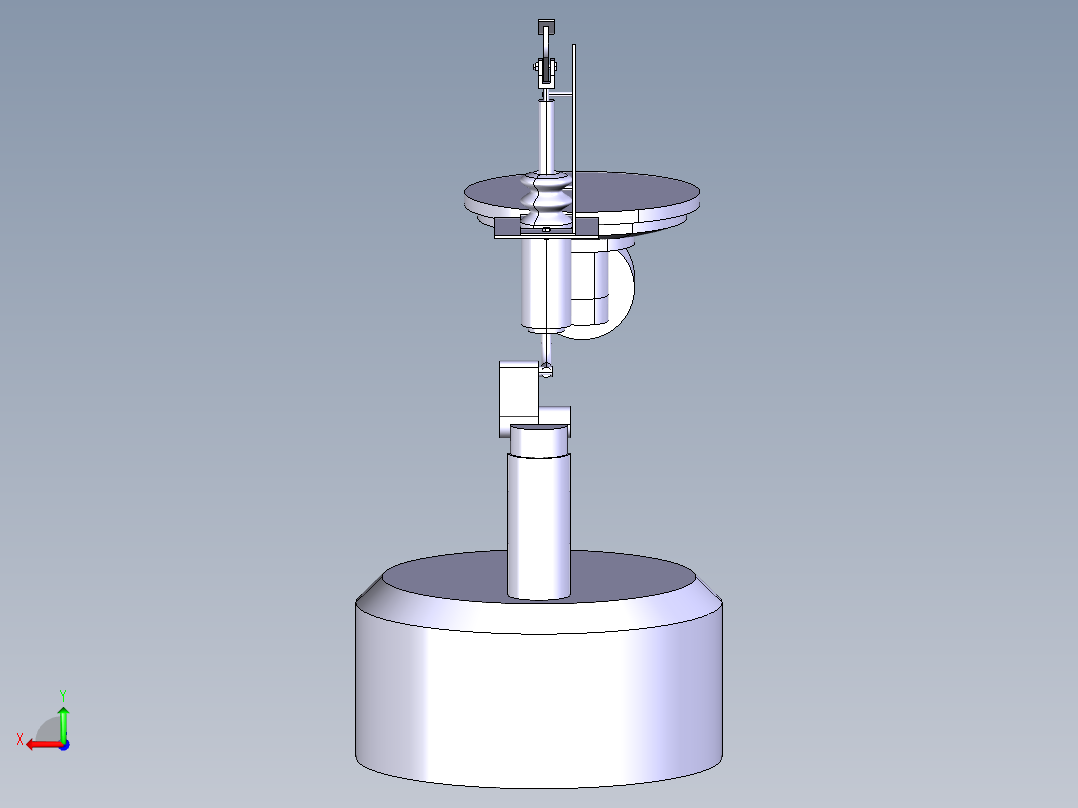 某轿车膜片弹簧离合器设计---操纵机构的设计【三维CATIA】后视图