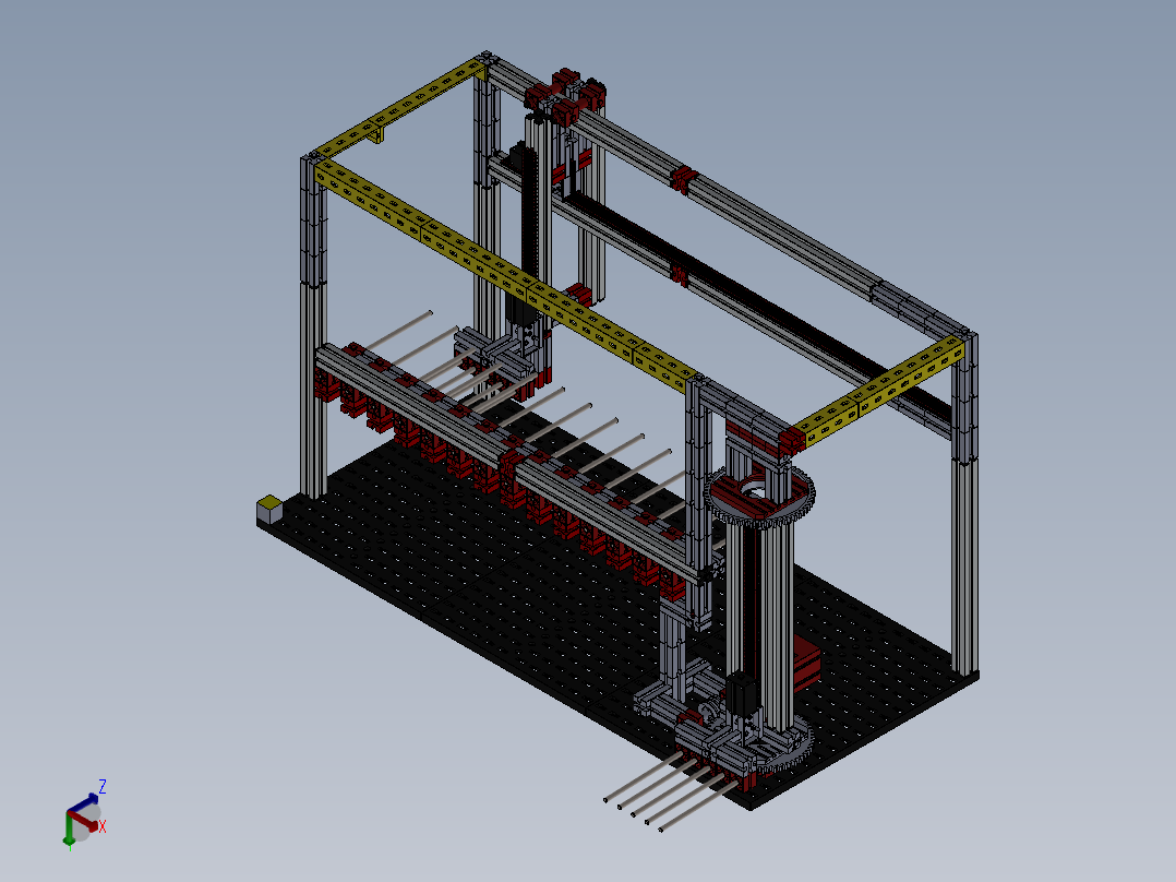 慧鱼乐高智能立体停车场正等轴测图