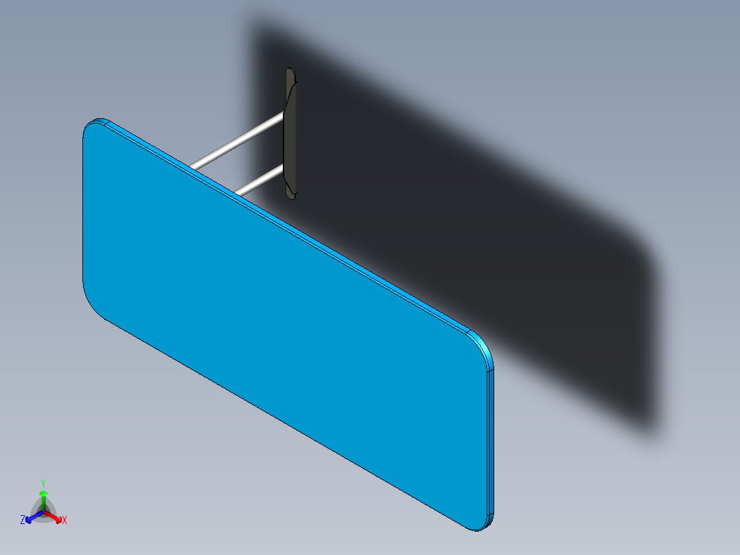 折叠桌正等轴测图