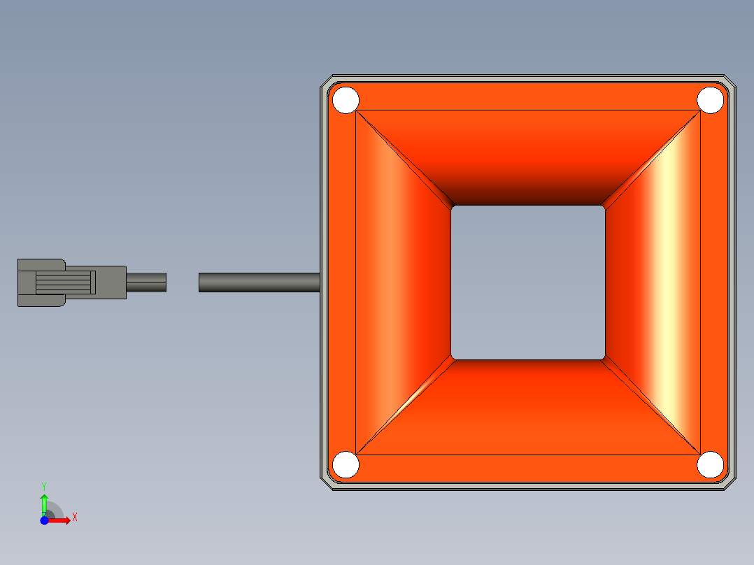 基恩士CA-DQR7M_kc图纸模型前视图