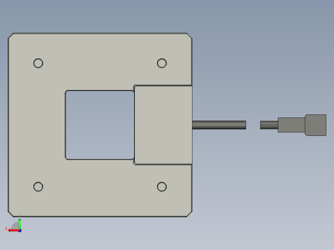 基恩士CA-DQR7M_kc图纸模型后视图
