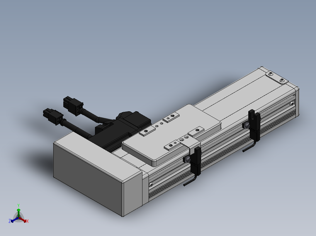 精密模组MY60-T10-100L-BR-P10B-C4-C正等轴测图