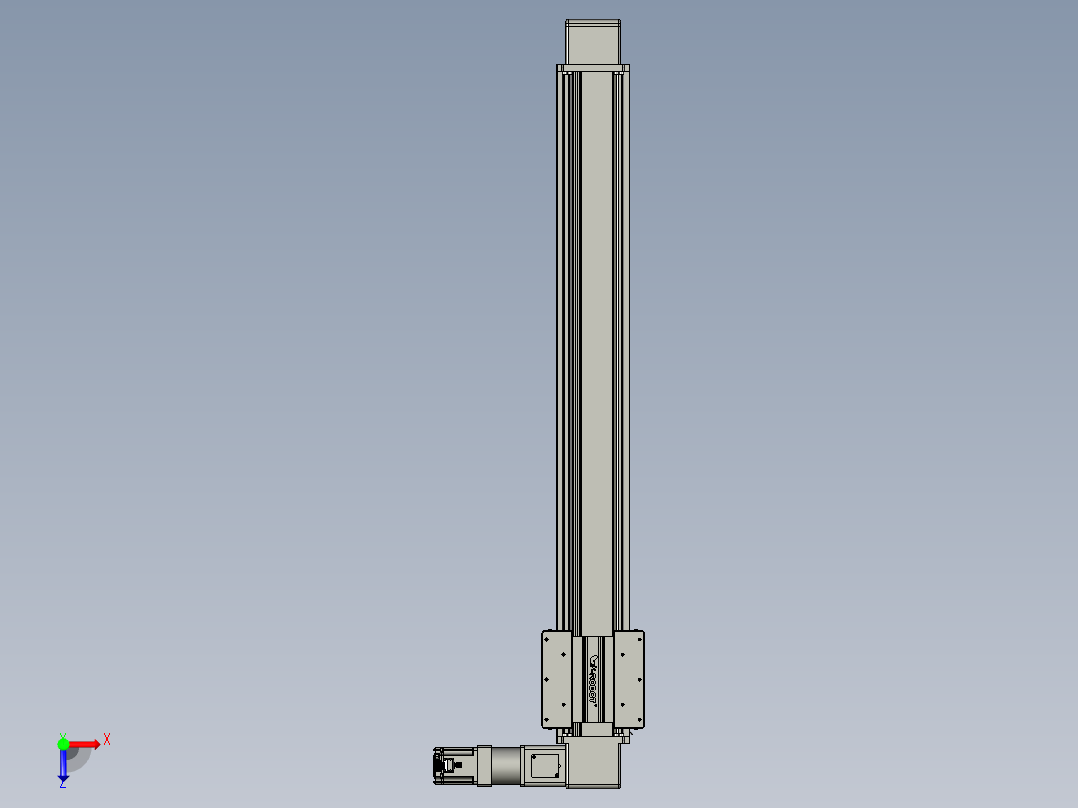 威洛博直线电机模组EB16-L208-S1200-R-ZP75-MS3-5K俯视图