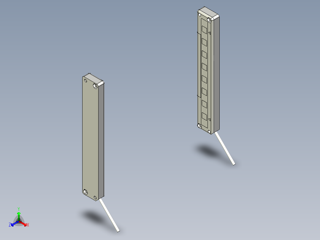 安全_区域传感器HAL0820_3D正等轴测图