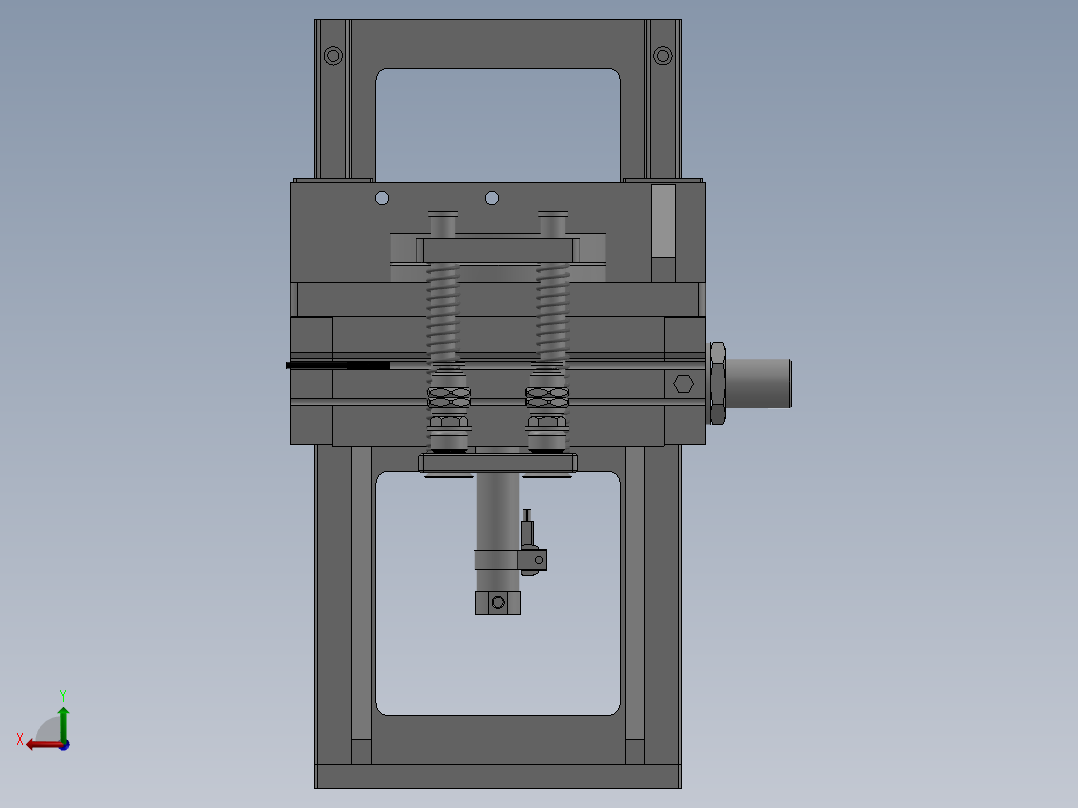 气缸下料模组后视图