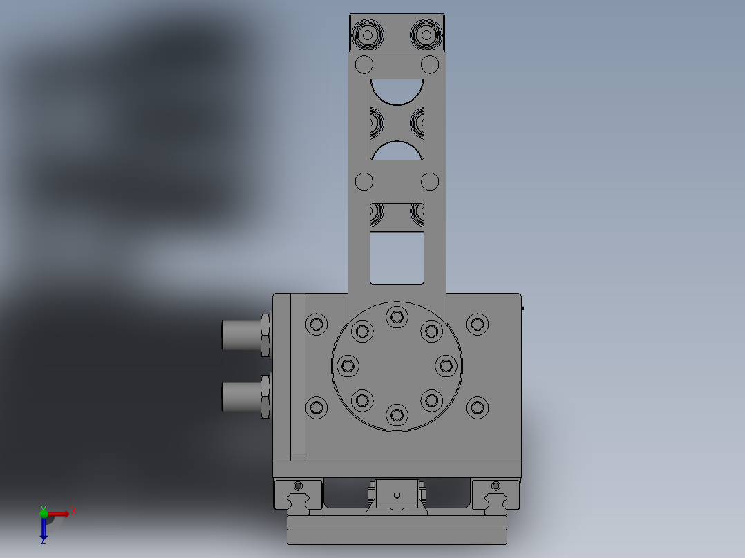 气缸下料模组俯视图