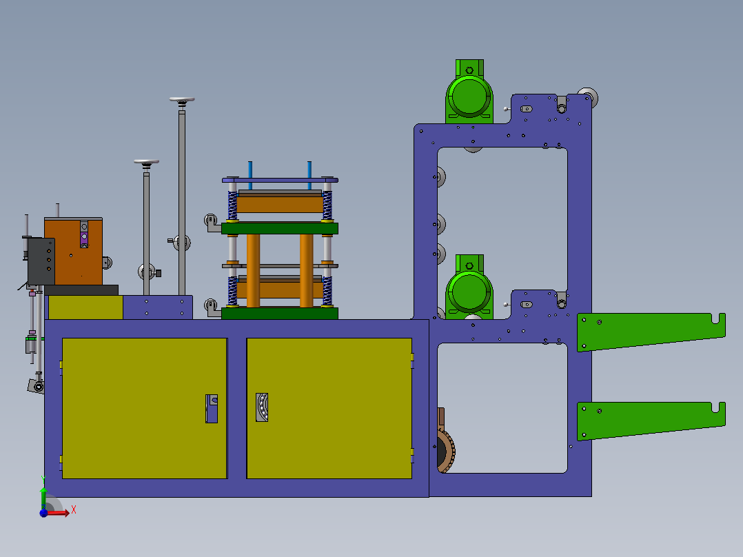 一次性手套机sw2016前视图