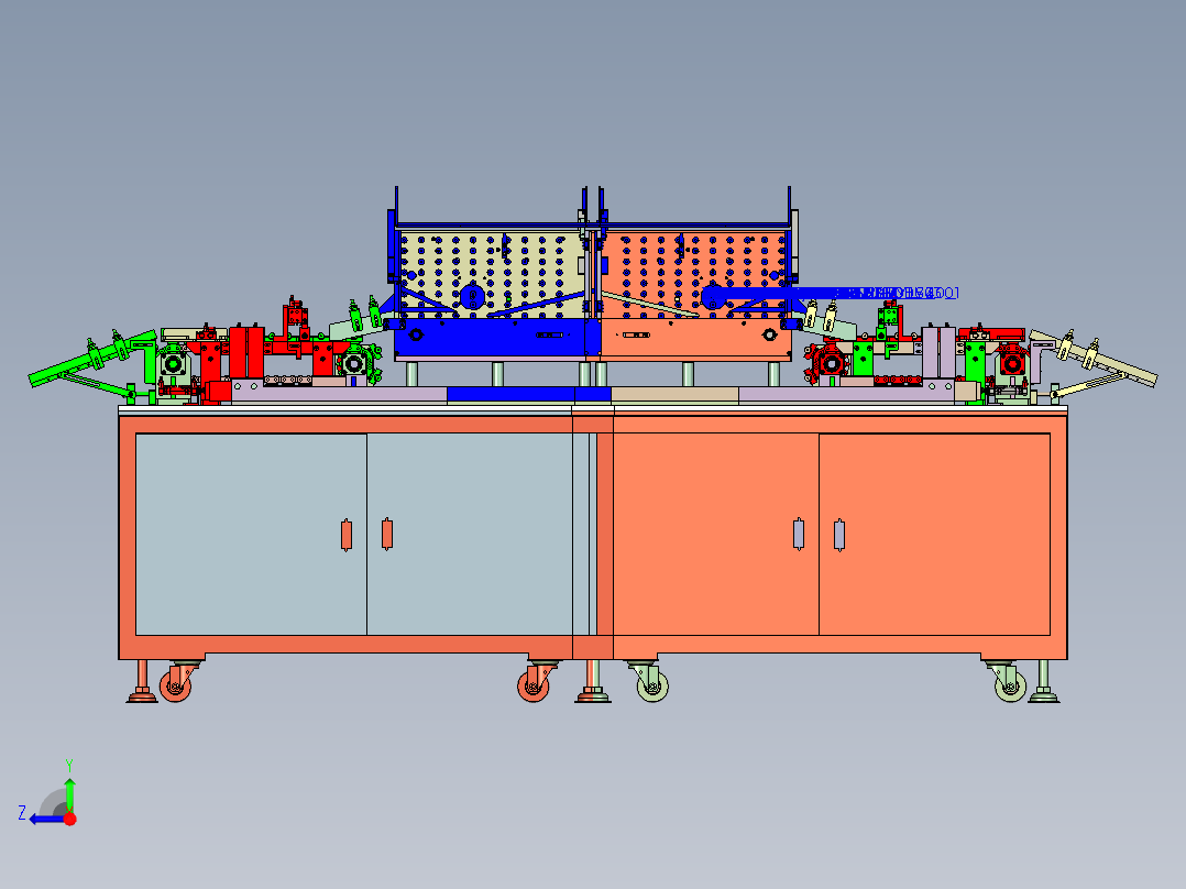 纽扣装袋输送机creo5.0.zip右视图