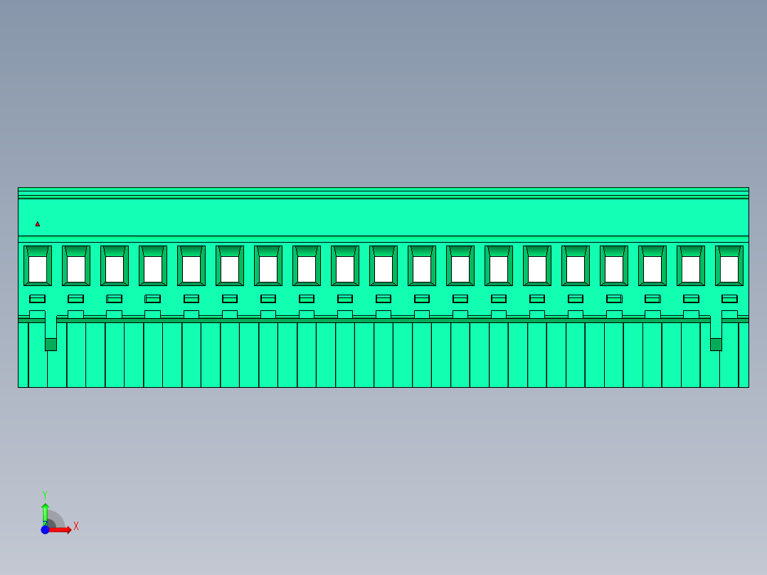 DEGSON 2EDG 系列 5.0mm 可插拔接线端子组-2EDGKA-5.0-19P-14-00AH前视图