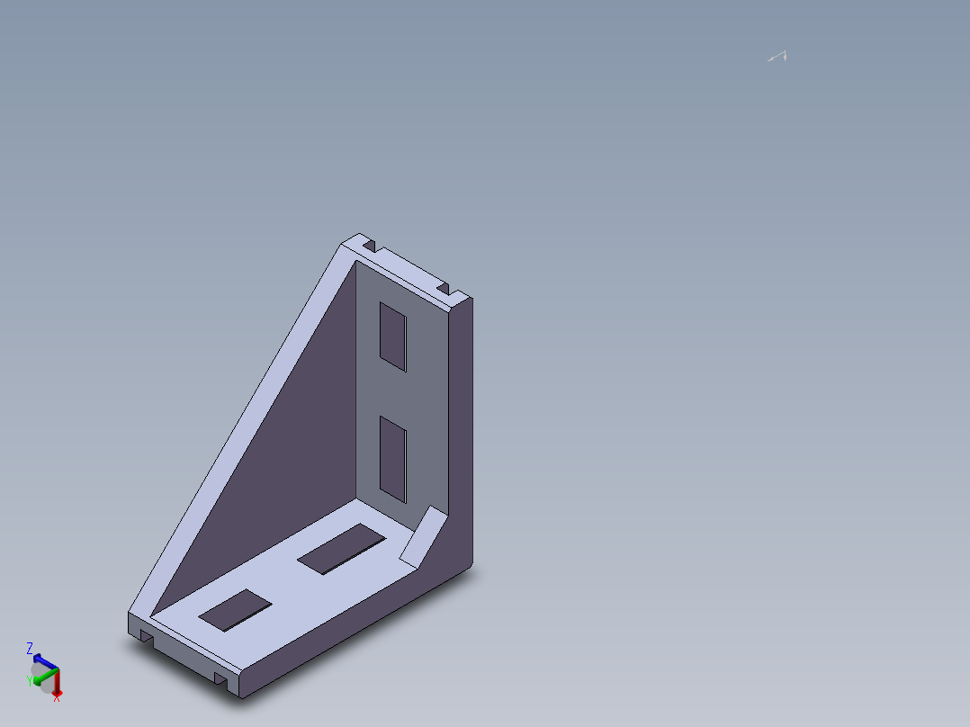 铝型材及其附件3.21.40.4080.SLDPRT正等轴测图
