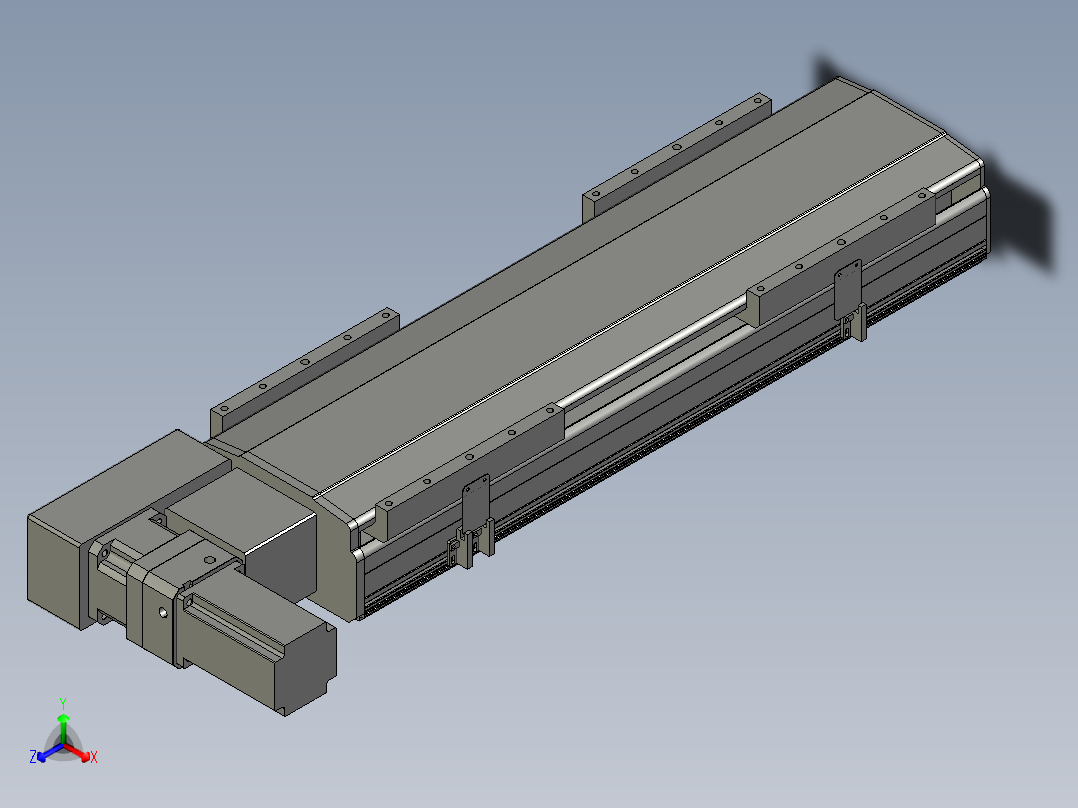 直线模组LHB21-L40-S450-BL设计图纸