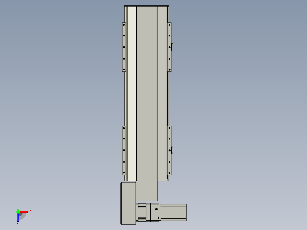 直线模组LHB21-L40-S450-BL设计图纸俯视图