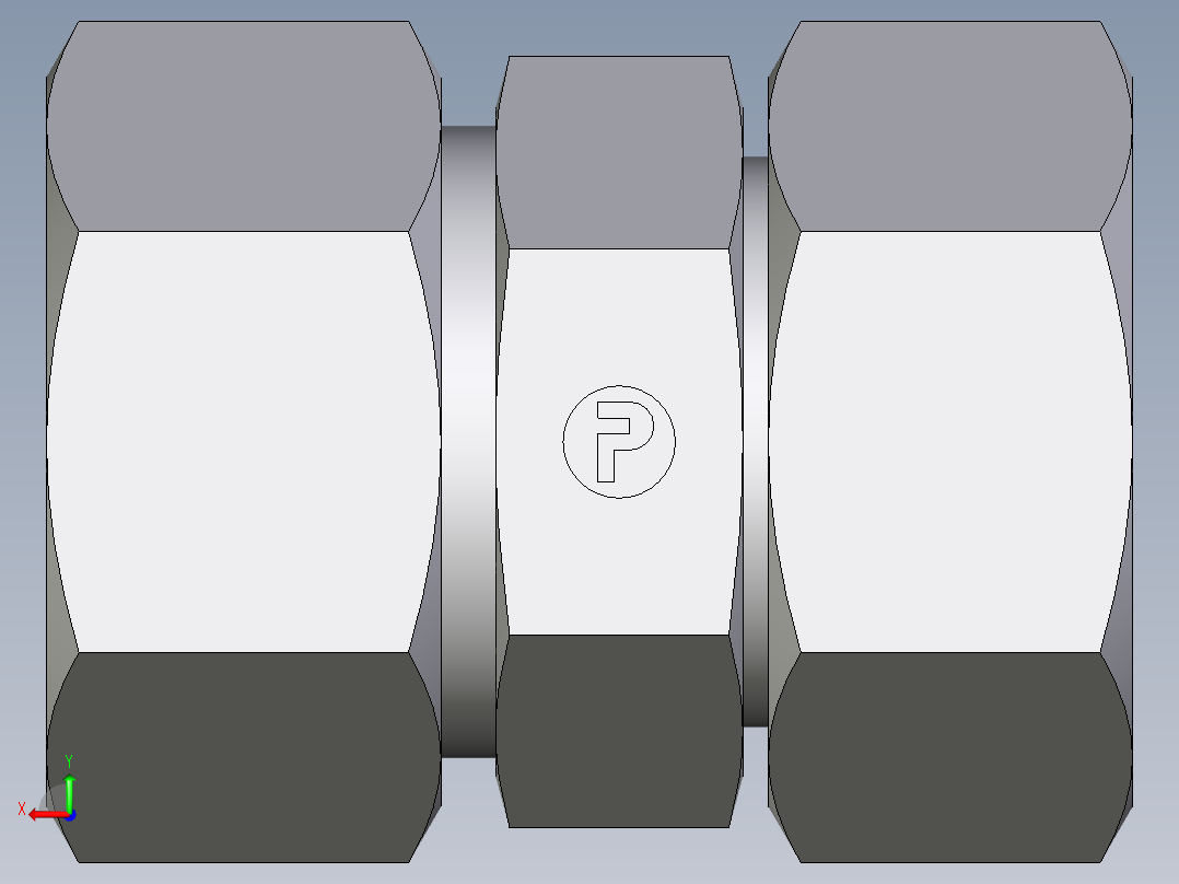 卡套式工业通用硬管接头EO_Distance_piece_adapter_DA38ZS71后视图