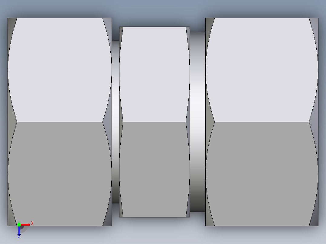 卡套式工业通用硬管接头EO_Distance_piece_adapter_DA38ZS71俯视图