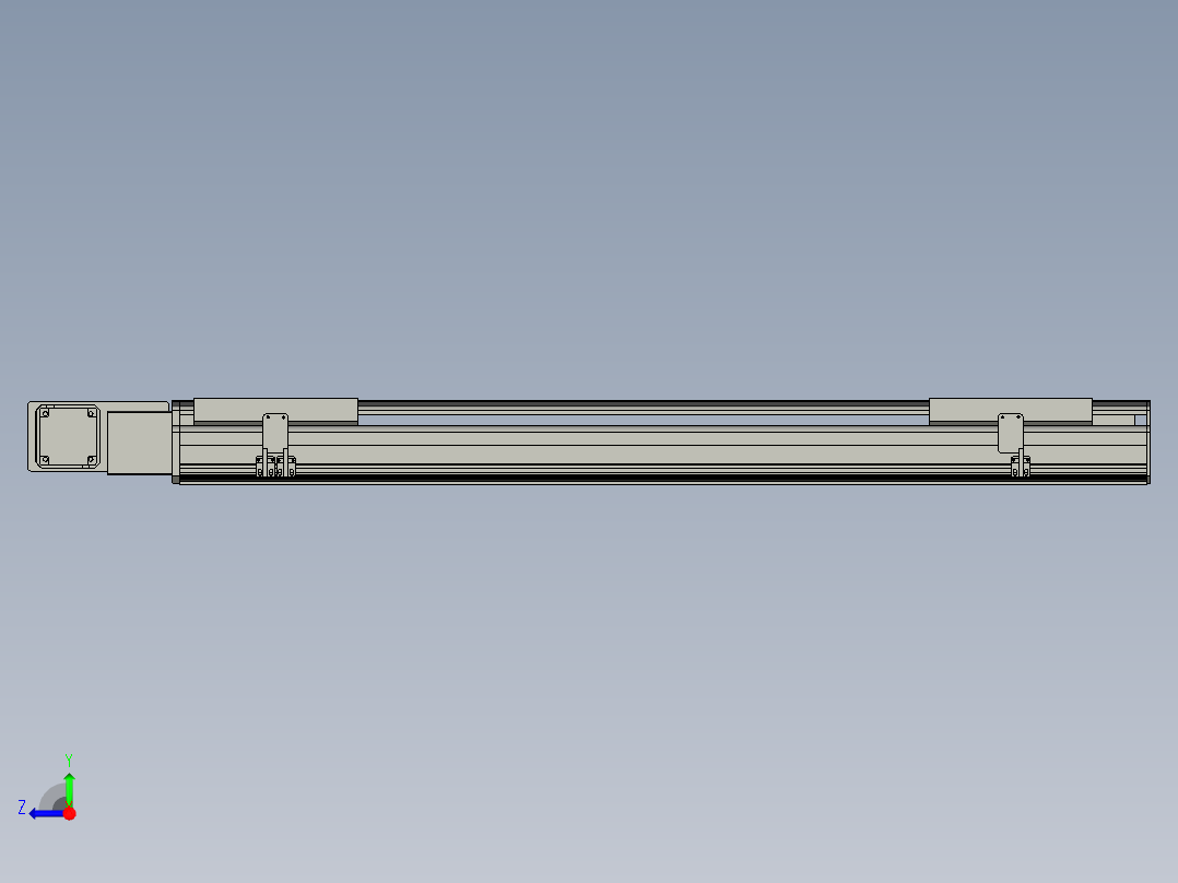 直线模组LHB21-L40-S1000-BL设计图纸右视图