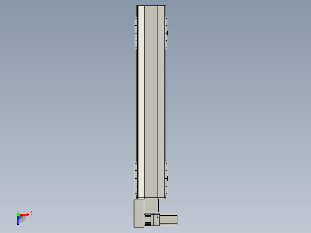 直线模组LHB21-L40-S1000-BL设计图纸俯视图