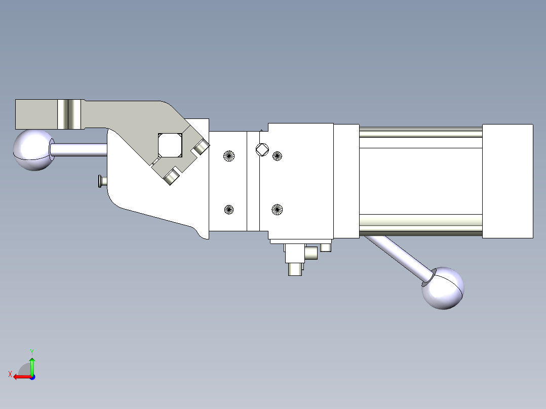 德克斯TUNKERS气缸数模V2 63.1 Z A12 T12 45~105 _GRAD后视图