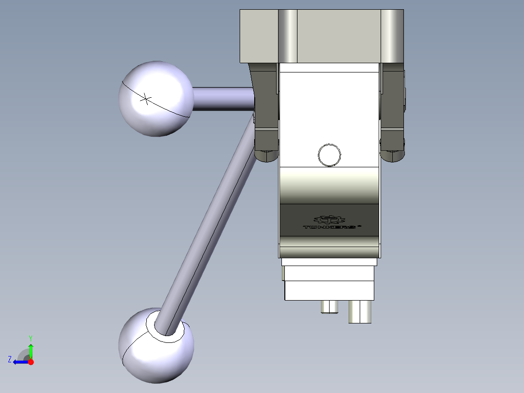 德克斯TUNKERS气缸数模V2 63.1 Z A12 T12 45~105 _GRAD右视图