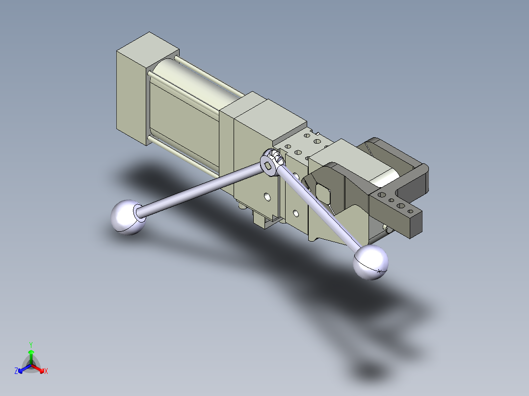德克斯TUNKERS气缸数模V2 63.1 Z A12 T12 45~105 _GRAD正等轴测图
