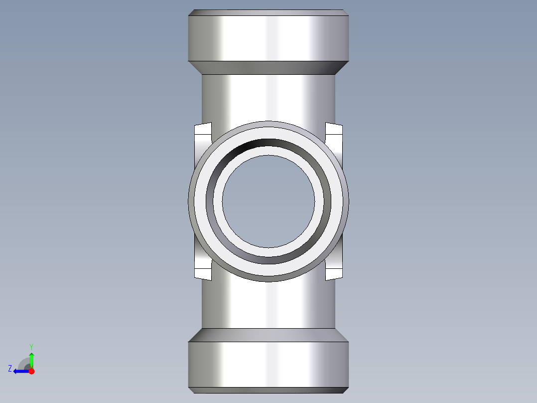卡套式工业通用硬管接头EO_Union_cross_K18L71X右视图