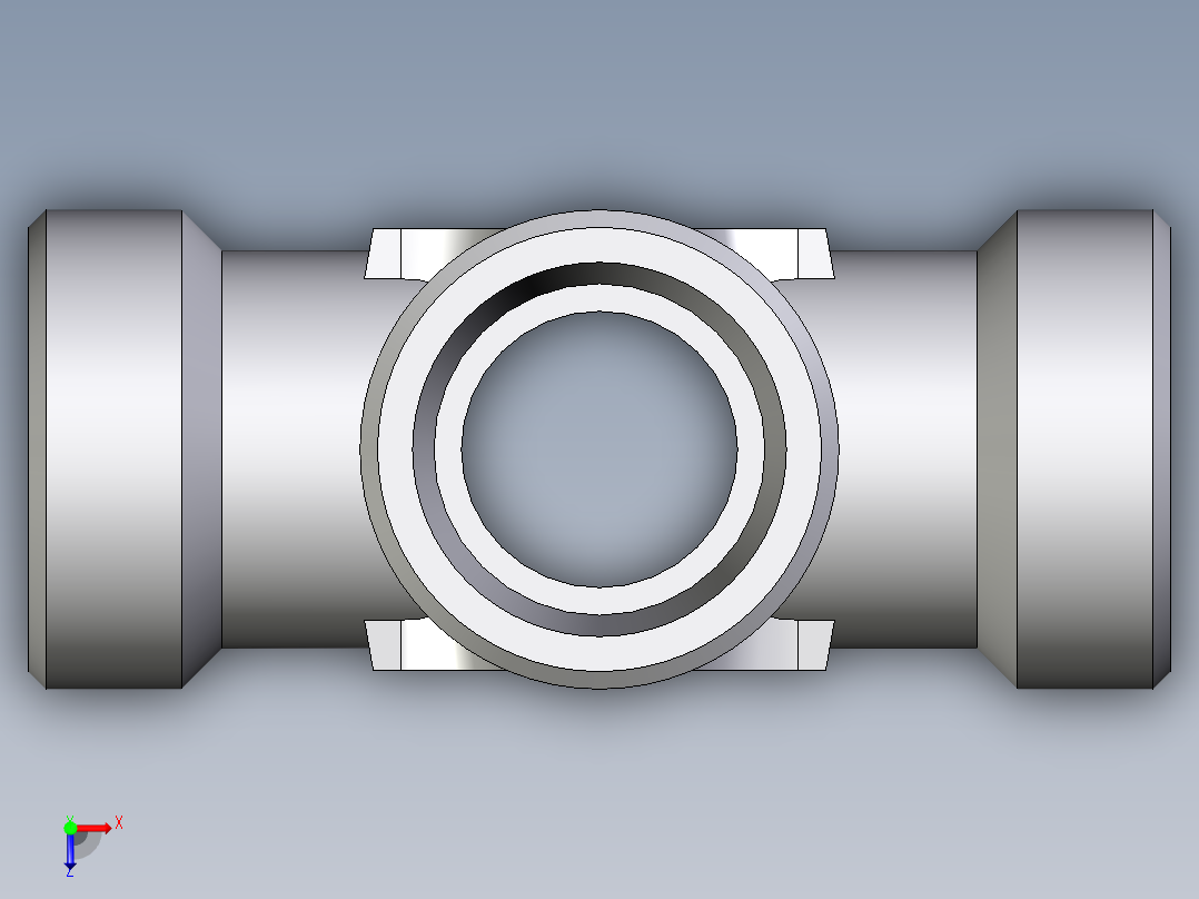 卡套式工业通用硬管接头EO_Union_cross_K18L71X俯视图