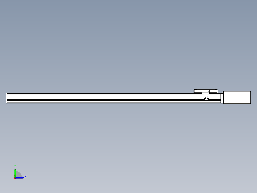 同步带全封闭直线模组TPA-HCB-105D-90-L950-ML-Y-P20-N3左视图